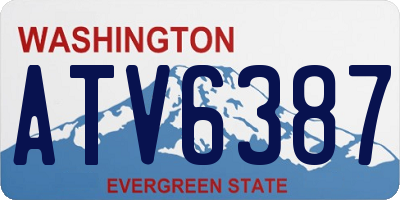 WA license plate ATV6387