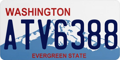 WA license plate ATV6388