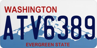 WA license plate ATV6389
