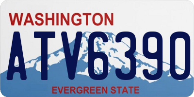 WA license plate ATV6390