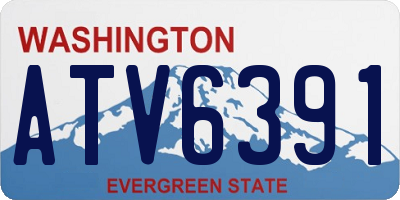 WA license plate ATV6391