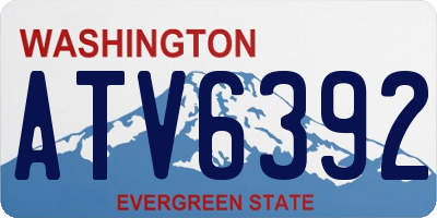 WA license plate ATV6392