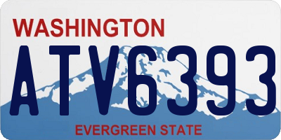 WA license plate ATV6393