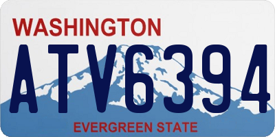 WA license plate ATV6394