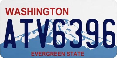 WA license plate ATV6396