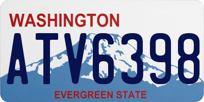WA license plate ATV6398