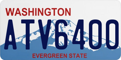 WA license plate ATV6400