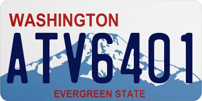 WA license plate ATV6401