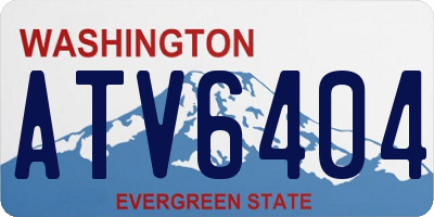 WA license plate ATV6404