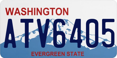 WA license plate ATV6405