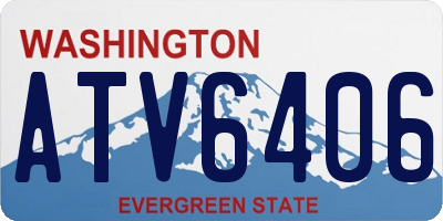 WA license plate ATV6406