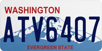 WA license plate ATV6407