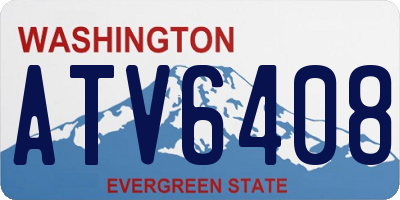WA license plate ATV6408