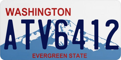 WA license plate ATV6412