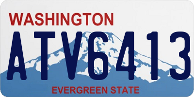 WA license plate ATV6413