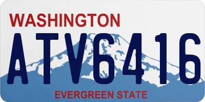 WA license plate ATV6416