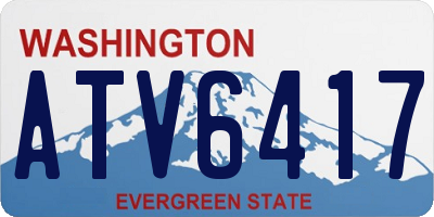 WA license plate ATV6417