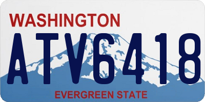 WA license plate ATV6418