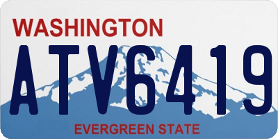 WA license plate ATV6419