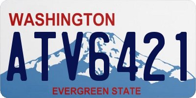 WA license plate ATV6421
