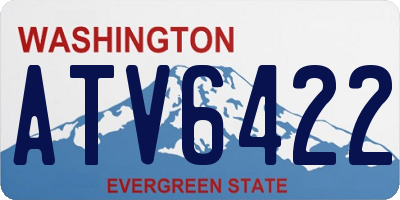 WA license plate ATV6422