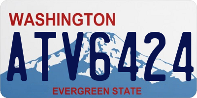 WA license plate ATV6424