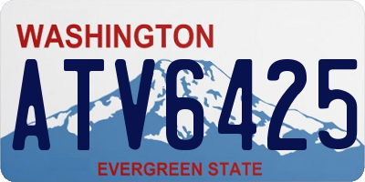 WA license plate ATV6425