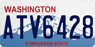 WA license plate ATV6428