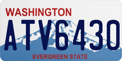 WA license plate ATV6430