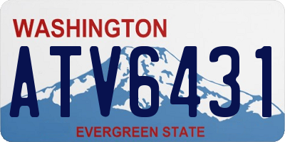 WA license plate ATV6431