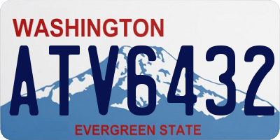 WA license plate ATV6432