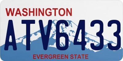 WA license plate ATV6433