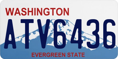 WA license plate ATV6436