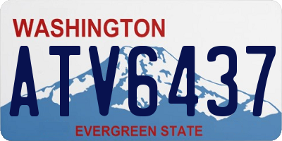 WA license plate ATV6437