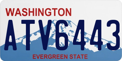 WA license plate ATV6443