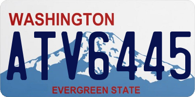 WA license plate ATV6445