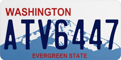 WA license plate ATV6447