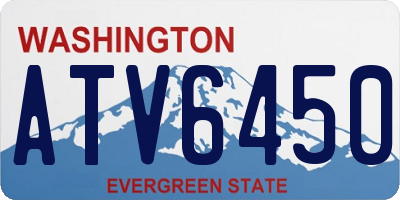 WA license plate ATV6450
