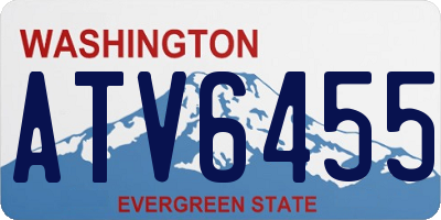 WA license plate ATV6455