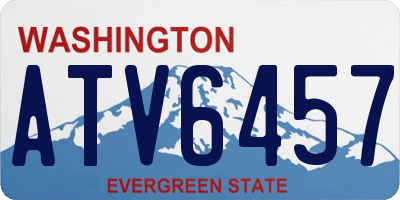 WA license plate ATV6457