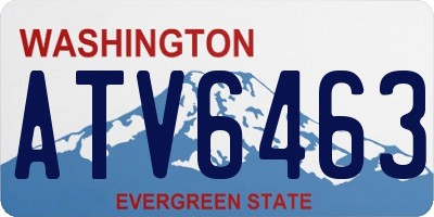 WA license plate ATV6463
