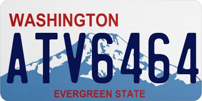 WA license plate ATV6464