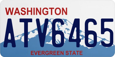 WA license plate ATV6465