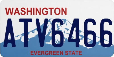 WA license plate ATV6466