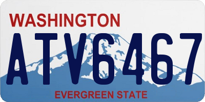WA license plate ATV6467