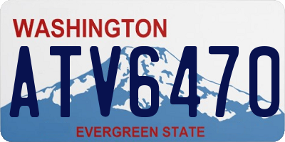 WA license plate ATV6470