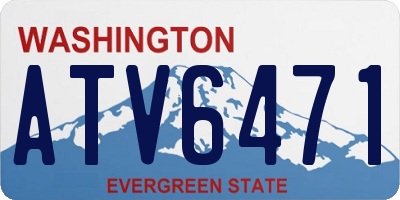 WA license plate ATV6471