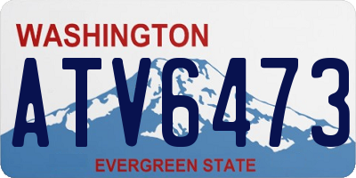 WA license plate ATV6473