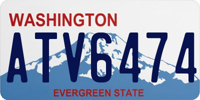 WA license plate ATV6474