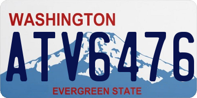 WA license plate ATV6476